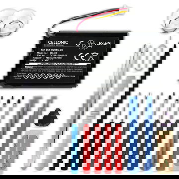 Batterie pour Garmin DriveSmart 5 55 65 Dash Cam 35 - 361-00056-08 750mAh + kit d'outils, Batterie de remplacement