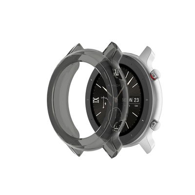 subtel Protection pour Amazfit GTR - 42mm - coque couleur Transparent / noir anti rayure pour la monture de votre montre connectée.