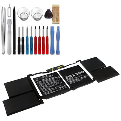Batterie de rechange pour ordinateurs portables Apple Macbook Pro 15 Touch - A1990 (Mid 2018 / 2019) - 7300mAh 11.4V + kit d'outils