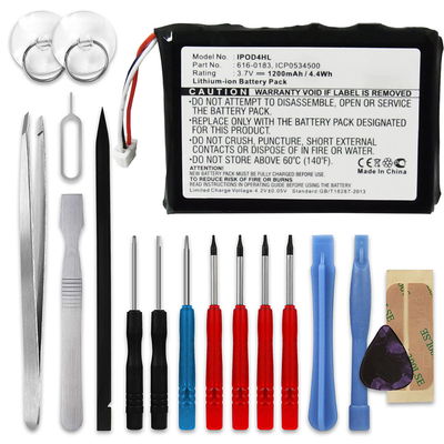 Batterie 616-0183, 616-0198, 616-0206, 616-0215 1200mAh pour - + kit d'outils