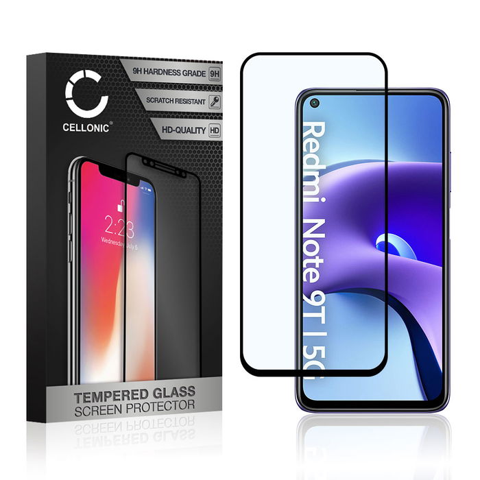 Xiaomi Redmi Note 9T 5G Protecteur d'écran 9H en verre trempé 3D Full Cover de CELLONIC
