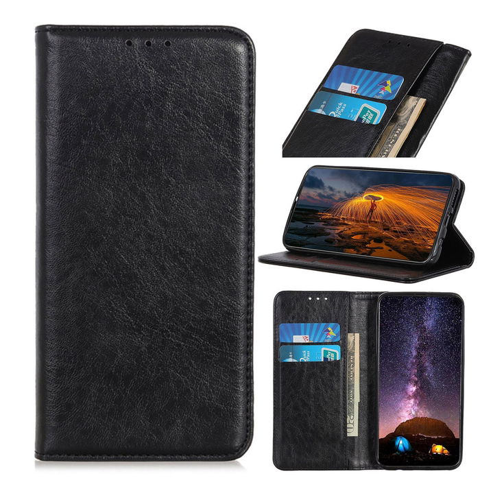 subtel Book Phone Case with Stand for Xiaomi Mi 11 PU Leather Protective Flip Folio Wallet with 2-Slot Card Holder - Black