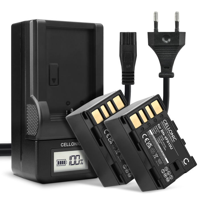 2x JVC GR-D822 Batterie + Chargeur 1500mAh de CELLONIC