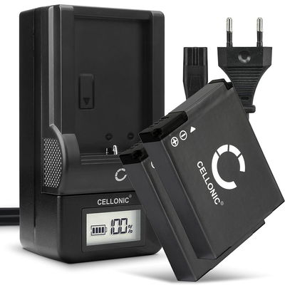 Pack de 2x batteries AHDBT-002 AHDBT-001 ABPAK-0014 1100mAh pour appareil photo GoPro HD Hero 2, HD Hero, Hero - Avec chargeur et câble d'alimentation