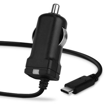 Chargeur allume-cigare voiture USB C Type C 12W pour Motorola Edge, Edge Plus, G7, G7 Plus, G7 Play, Moto G6, G7, G8, G8 Power, G9 Plus - 1.1m 5V 3A