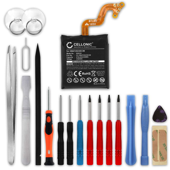 Huawei Watch GT2 - 42mm Batterie + kit d'outils 210mAh de CELLONIC
