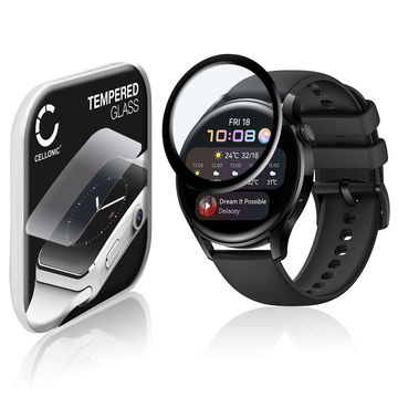 Protection d'écran en verre pour montre connectée Huawei Watch 3 - 46mm (3D Full Cover, haute résistance 9H, 0,33mm, Full Glue)