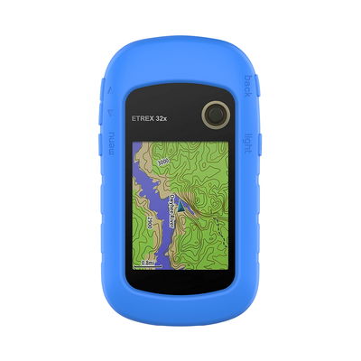 Coque Silicone Bleu pour GPS de vélo Garmin eTrex 10 20 20x 22x 30 30x 32x - Cover Bumper de protection système de navigation vélo moto et autres sports