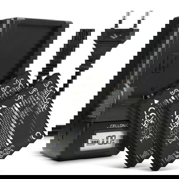 2x Batterie pour Rollei Movieline SD55, SD5, P3, P5, P6, DV5, dk3000, Prego dp6000, dp5300 1180mAh + Chargeur de CELLONIC