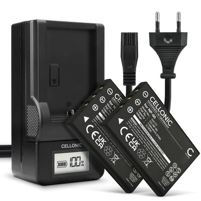 2x Batterie pour JAY-tech JayCam CX330, JayCam DC6000, Jay Media i5100, JayCam DXC11 1180mAh + Chargeur de CELLONIC