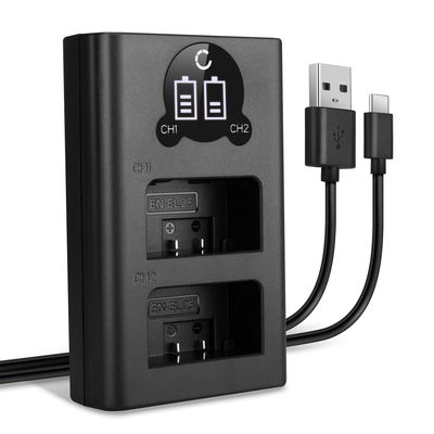 Chargeur double USB (EN-EL25) pour Nikon Z fc, Z 50, Z 30 + 1m + Câble USB de CELLONIC