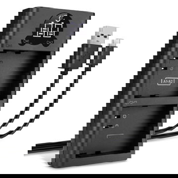 Chargeur double USB A-2 pour A-1 - Chargeur double pour Arlo Pro 2, Arlo Pro, Arlo Go (VMA4410 / VML4030) Batteries pour caméra, câble de chargement, bloc d'alimentation