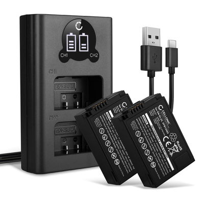 2x Batterie EN-EL25, VFB12502 1280mAh + Chargeur Double MH-32 pour Nikon Z fc / Z 50 / Z 30