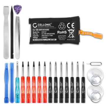 Batterie EB-BR365ABE 200mAh pour Samsung Gear Fit 2 Pro (SM-R365) - + kit d'outils