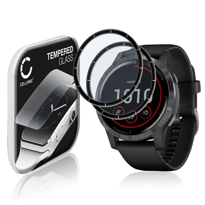 2x Garmin vivoactive 4 Screen Protector - 9H Tempered Glass 2.5D by CELLONIC