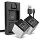 2x Battery (3000mAh, 7.2V) + Dual Charger