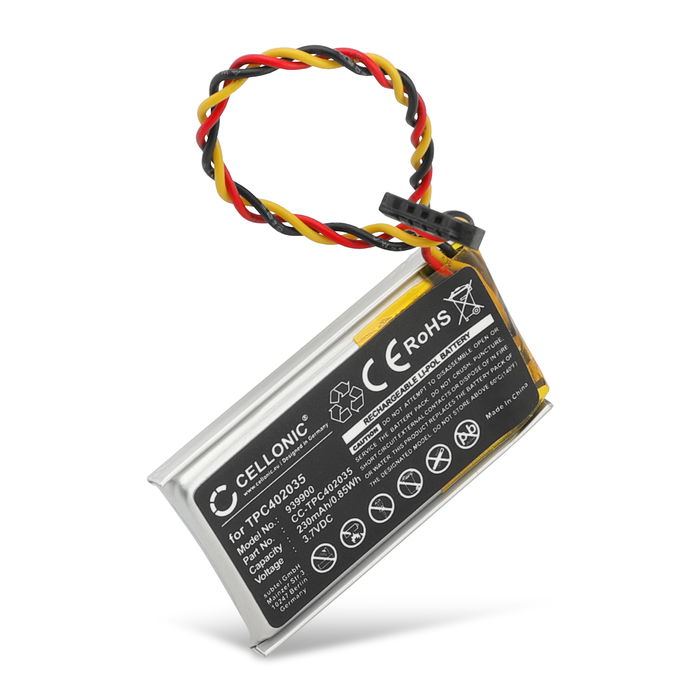 Batterie 230mAh pour appareil photo Mio 508, 518, 528, 538 - Remplacement modèle TPC402035