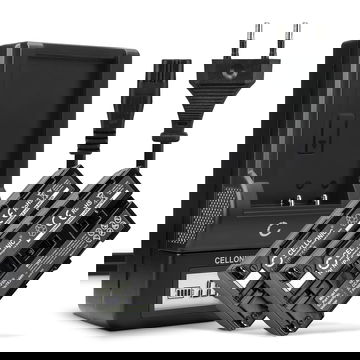 2x Batterie pour Sony HDR-FX1000E, HDR-FX7E, NP-F330, NP-F730, NP-F950, AC-SQ950D, BC-VM50 NP-F550 F330 F750 (2600mAh, 7.4V) + Chargeur de CELLONIC