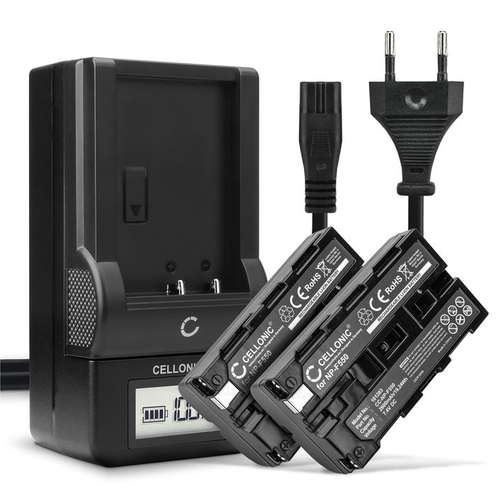 2x Batterie pour Sony NP-F330 Accu 2600mAh - Batterie de rechange appareil photo et caméra + Chargeur