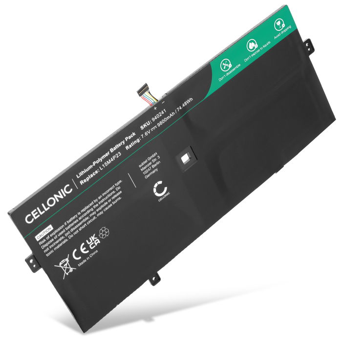 Batterie pour Lenovo Yoga 910-13IKB 7.68V 9800mAh de CELLONIC