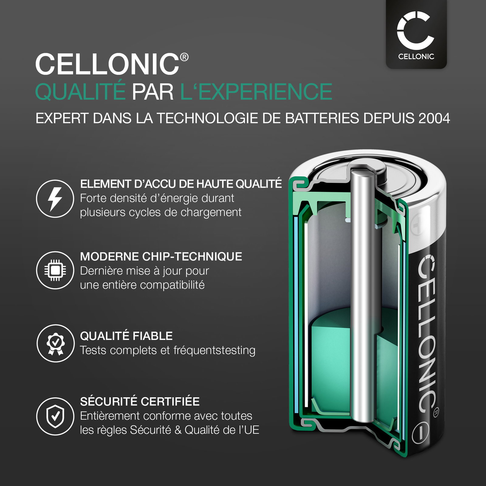 CELLONIC, Batterie pour Haut-Parleur Compatible avec JBL PartyBox 100