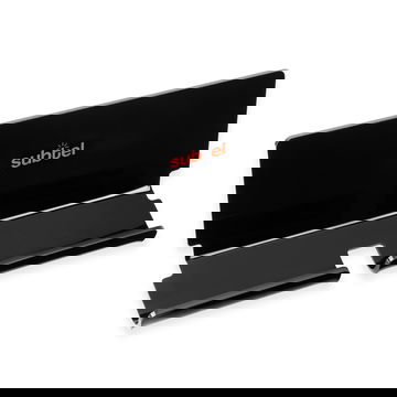 Support mural pour smartphone et tablette - stand noir avec fixation au mur sans vis idéal pour domotique