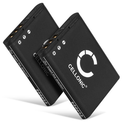 2x Batterie pour Appareils Photo Sanyo Xacti VPC-CA100, VPC-CA102, VPC-CG10 DB-L80 (740mAh, 3.7V) de CELLONIC