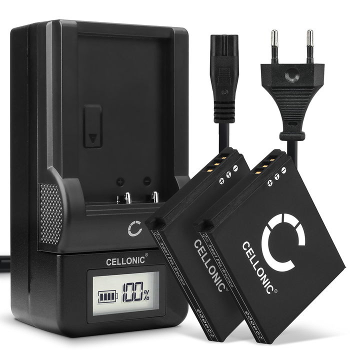 2x Canon IXUS 117 HS Batterie + Chargeur 850mAh de Cellonic