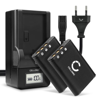 2x Batterie 600mAh pour appareil photo Nikon Coolpix S550, Coolpix S560 - Remplacement modèle EN-EL11 + Chargeur MH-64