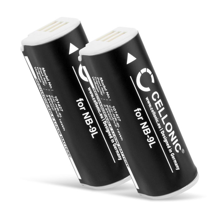 2x Batterie pour Canon PowerShot N Accu 600mAh - Batterie de rechange appareil photo et caméra