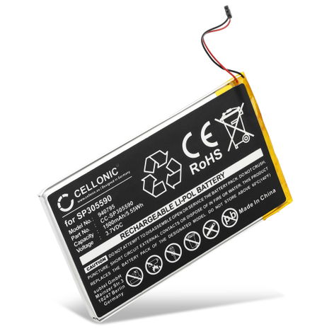 Batterie pour Tablettes Kobo Aura HD; N204-KBO-B SP305590 (1500mAh, 3.7V) de CELLONIC