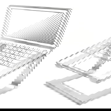 Support universel CELLONIC pour ordinateur portable - Tablette surélevée ergonomique réglable et refroidissante en aluminium léger - Ordinateurs portables de 4.1" à 8.5"