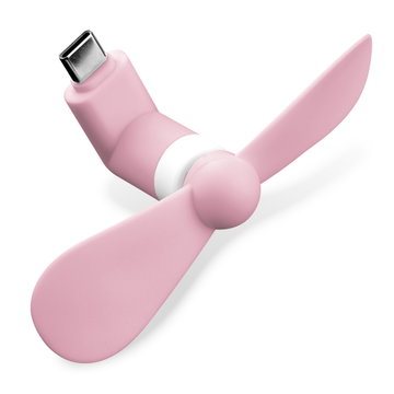 CELLONIC Ventilateur USB-C rose pour téléphone portable, tablette, ordinateur portable ou batterie externe avec fonction OTG On-The-Go