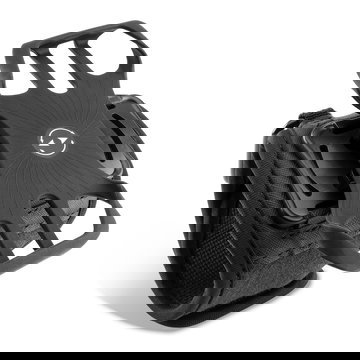 Brassard running smartphone jusqu'à 7" pouces avec accroche clefs et porte-carte - brassière en néoprène noir résistant à la transpiration