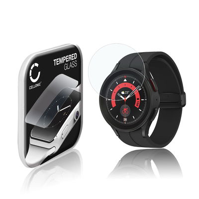 Protection d'écran en verre pour montre connectée Samsung Galaxy Watch 5 Pro (2.5D, haute résistance 9H, 0,30mm, Full Glue)