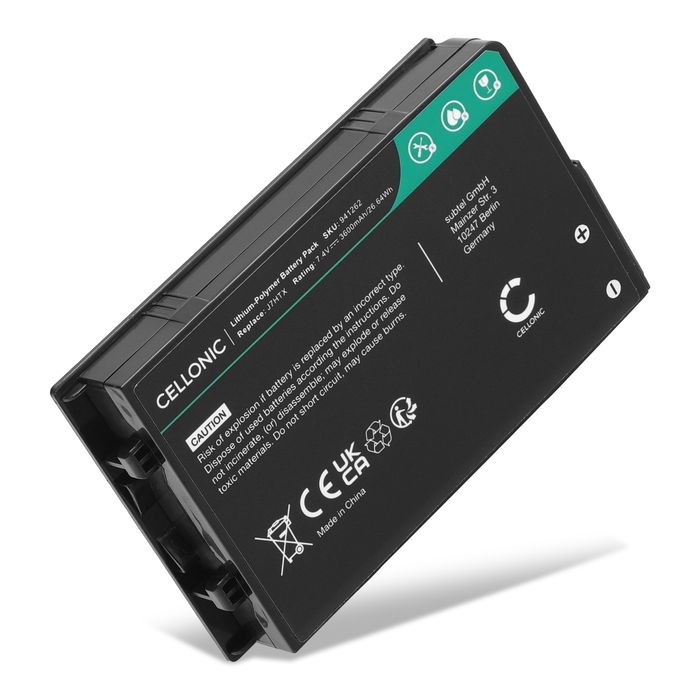 Battery for Dell Latitude 7202, 7212, J7HTX, 7XNTR, FH8RW, J82G5 7.4V 3600mAh from CELLONIC
