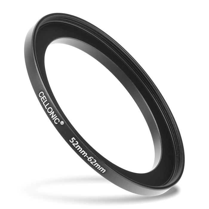 CELLONIC 52mm to 62mm Step Up Ring – Lens Filter & Hood Stepping Up Adapter Ring Mount Adapter for Canon, Nikon, Sony, Fuji, Olympus Camera Lenses