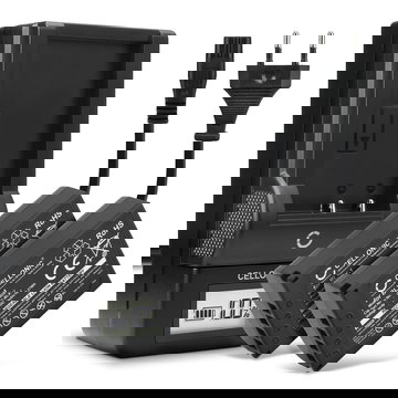 2x Batterie 2260mAh pour appareil photo Olympus OM System OM-1 - Remplacement modèle BLX-1 + Chargeur BCX-1