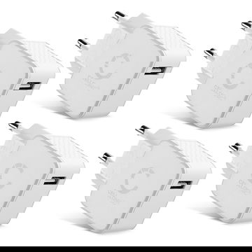 4x Chargeur USB EU-Plug 1 Port pour avec 12W, 2.4A, 5V bloc alimentation USB 1x connecteur USB Chargeur secteur USB prise secteur usb