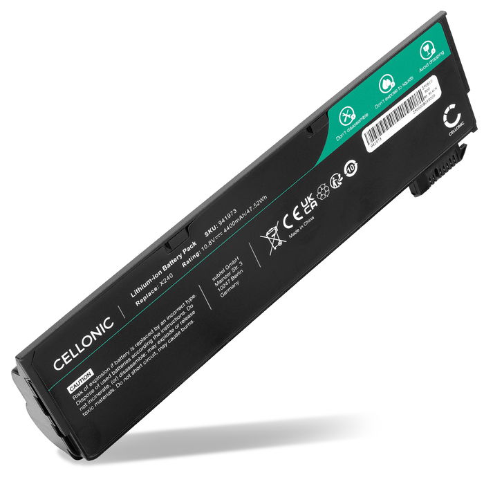 Batterie pour Lenovo ThinkPad X240, X250, X260, X270, L450, L460, T440, T440s, T450, T450s, T460 10.8V 4400mAh de CELLONIC
