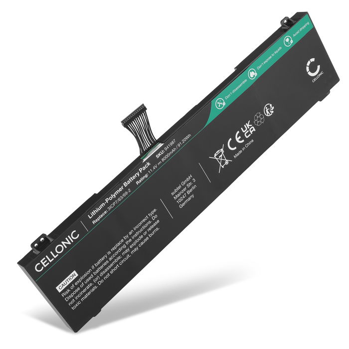 Schenker GKIDT-00-13-3S2P-0 Batterie 8000mAh de Cellonic