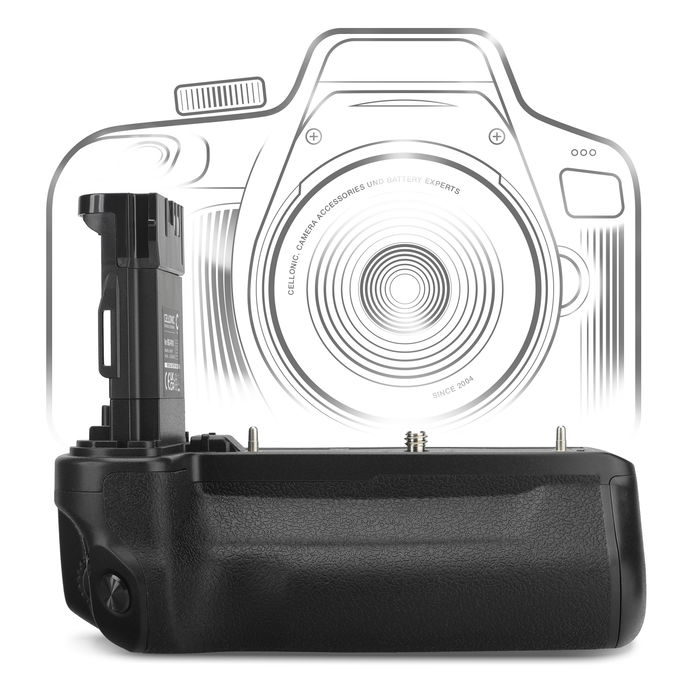 BG-R10 Grip d'alimentation pour Nikon Z6 II, Z 6 II, Canon EOS R5 C, R6 Mark II, R5, R6 - Poignée de batterie pour appareils photo de CELLONIC