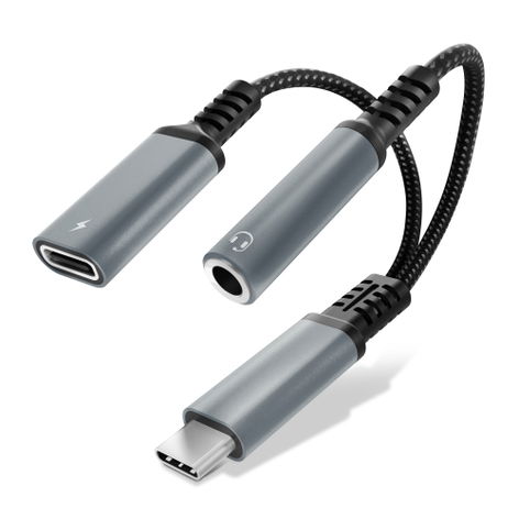Adaptateur Audio USB-C (Type-C) vers 3,5mm (Jack) – noir de CELLONIC – Apple iPhone 15, 16 Pro, 16e; iPhone 16 Pro Max