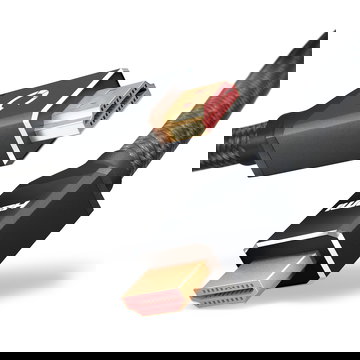 Câble HDMI 2.1 Ultra High Speed 4K/8K @60hz, 4K @120hz, 48Gbps eARC QFT QMS DSC Mâle vers Mâle 24k Plaqué Or, Connecteurs HDMI pour barre de son, TV HD, PS4, PS5, Xbox, Switch - 2 m de longueur