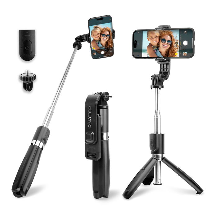 Apple iPhone 12 Mini Selfie Stick et Trépied avec Télécommande de Cellonic - Noir