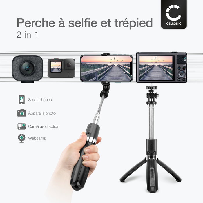 Acer Liquid Gallant E350 Selfie Stick et Trpied avec Tlcommande de  Cellonic - Noir