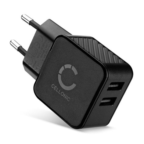 USB 2 Port Fast Charger: Charging Adapter for iPhone 15, iphone 14, Samsung 23, Huawei, Xiaomi, Mobile Phone, Smartphone, Tablet, Speaker, Headphone and more - with 3.4A 17W