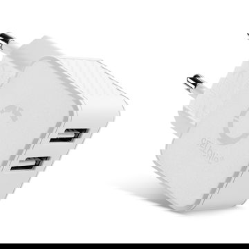 Chargeur à compartiment USB 2 à charge rapide : Adaptateur de charge pour iPhone 15, iPhone 14, Samsung 23, Huawei, Xiaomi, téléphone portable, smartphone, tablette, haut-parleurs, écouteurs et plus - avec 3.4A 17W