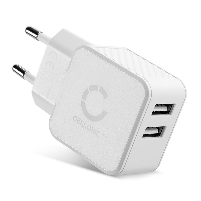 Samsung Galaxy A20e Chargeur USB EU-Plug 2 Ports 17W, 3.4A, 5V
