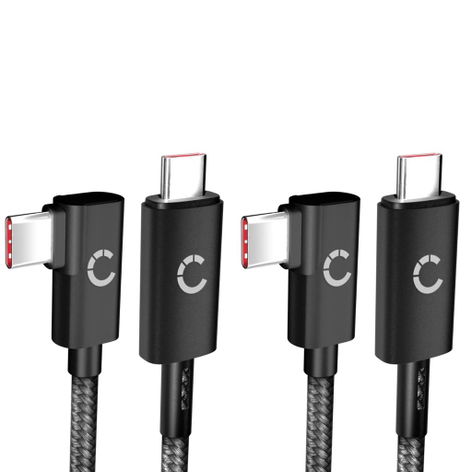 2x USB-C (Type-C) to USB-C Data Cable 1m for Apple iPhone 17, 17 Pro Max, 16 Pro Max, 16 Pro from CELLONIC